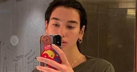 dua lipa shower selfie|Dua Lipa Shared a Suggestive Lingerie Bathroom Selfie